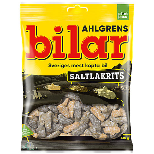 Bilar Saltlakrits Ahlgrens Bilar. 130 g.