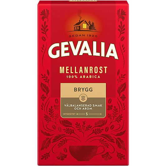 Bryggkaffe Mellanrost Gevalia. 450 g.