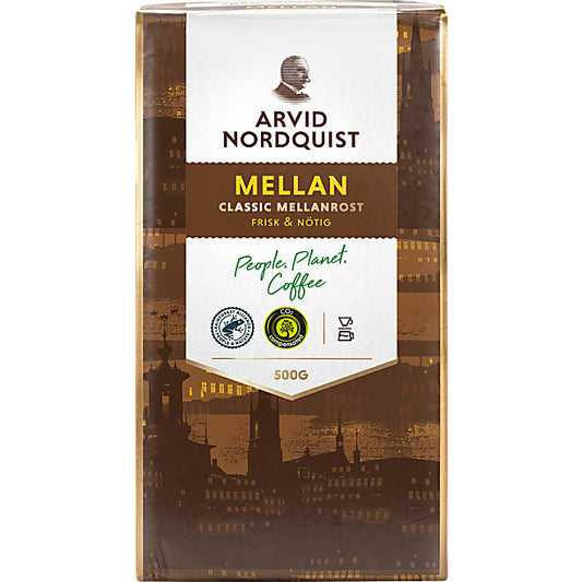 Bryggkaffe Mellanrost Arvid Nordquist. 500 g.