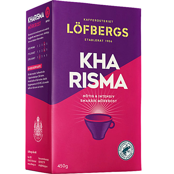 Bryggkaffe Mörkrost Kharisma Löfbergs. 450 g.