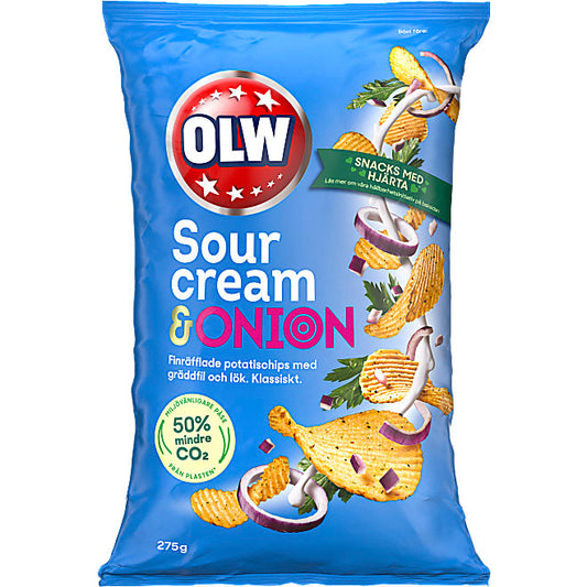 Chips Sourcream & Onion OLW. 275 g.