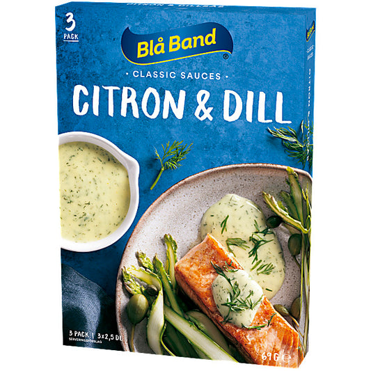 Citron & dillsås 3-pack Blå Band. 3 PACK.