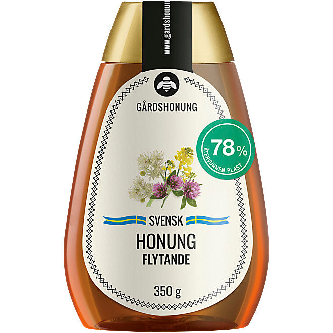 Honung Svensk Flytande Gårdshonung. 350 g.