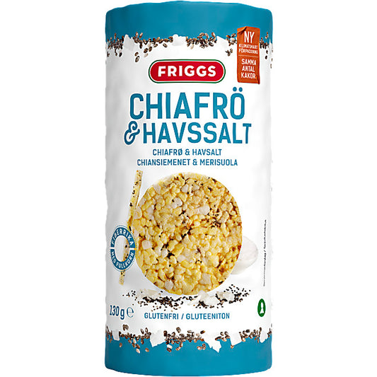 Majskakor Chiafrö & havssalt Friggs. 130 g.