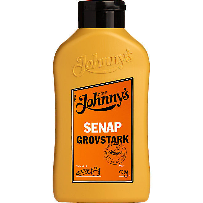 Senap Grovstark Johnnys. 500g.